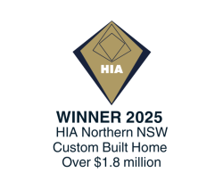 Rice Group won the 2025 HIA Northern NSW Custom Built Home Over $1.8 million